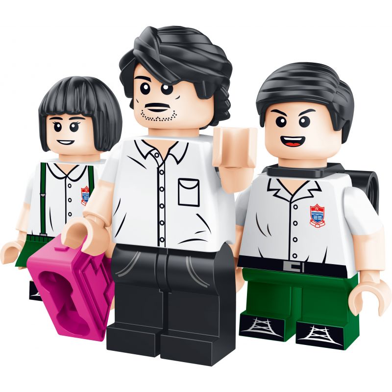 ROYAL TOYS RT54 non  TRƯỜNG TIỂU HỌC SÂN THƯỢNG HỒNG KÔNG bộ đồ chơi xếp lắp ráp ghép mô hình City CITY STORY ROOFTOP SCHOOL Thành Phố 203 khối