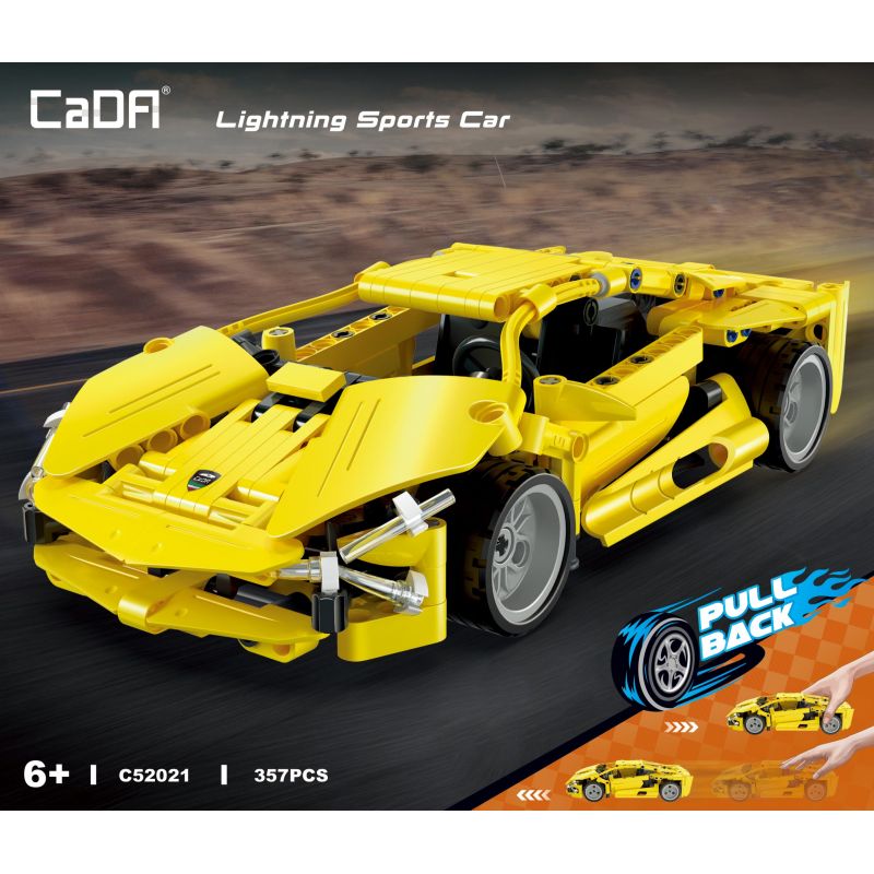 CADA DOUBLEE C52021 52021 non  LIGHTNING. tỷ lệ 1:18 bộ đồ chơi xếp lắp ráp ghép mô hình  LIGHTNING SPORTS CAR Kỹ Thuật Công Nghệ Cao Mô Hình Phương Tiện 357 khối