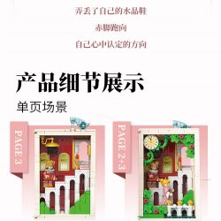 SEMBO 506174 non  CHẠY TRỐN CÔ BÉ LỌ LEM bộ đồ chơi xếp lắp ráp ghép mô hình Disney Princess FAIRY TALE BOOK RUNAWAY CINDERELLA Công Chúa 622 khối
