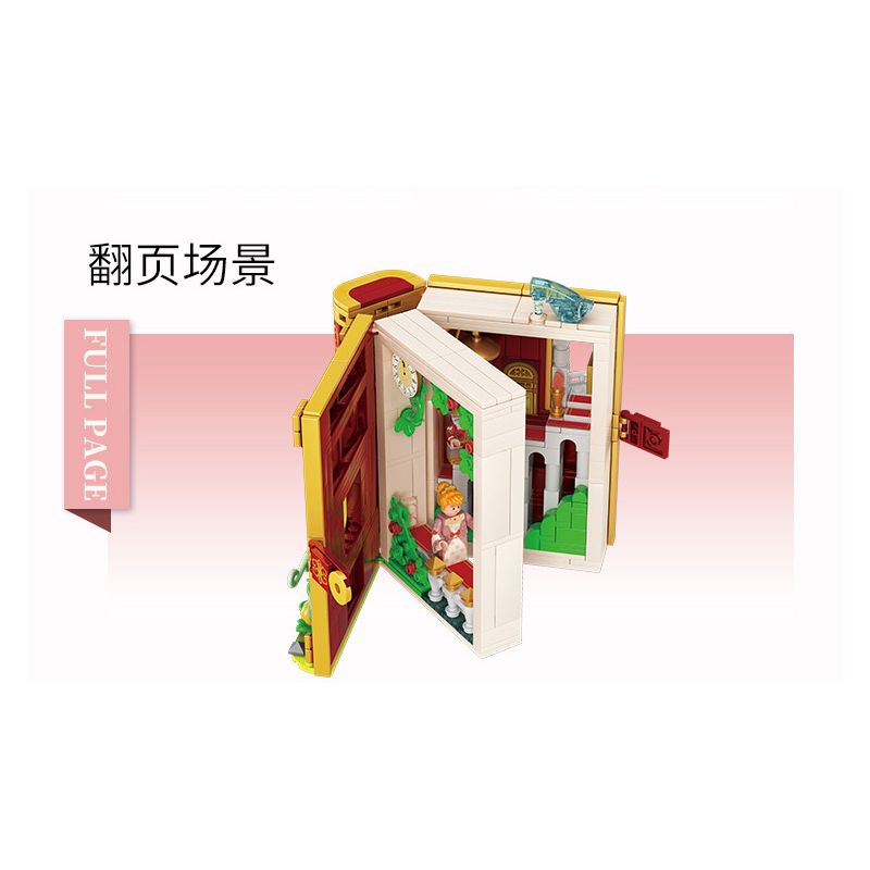 SEMBO 506174 non  CHẠY TRỐN CÔ BÉ LỌ LEM bộ đồ chơi xếp lắp ráp ghép mô hình Disney Princess FAIRY TALE BOOK RUNAWAY CINDERELLA Công Chúa 622 khối