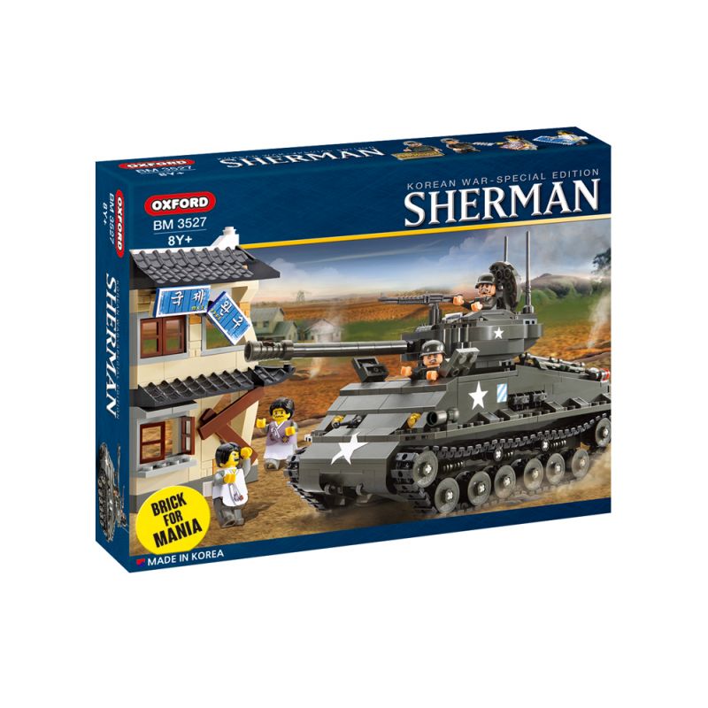 OXFORD BM3527 3527 non Lego XE TĂNG SHERMAN bộ đồ chơi xếp lắp ráp ghép mô hình Military Army KOREAN WAR - SPECIAL EDITION SHERMAN Quân Sự Bộ Đội