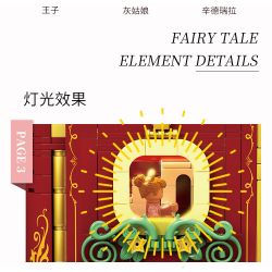 SEMBO 506174 non  CHẠY TRỐN CÔ BÉ LỌ LEM bộ đồ chơi xếp lắp ráp ghép mô hình Disney Princess FAIRY TALE BOOK RUNAWAY CINDERELLA Công Chúa 622 khối