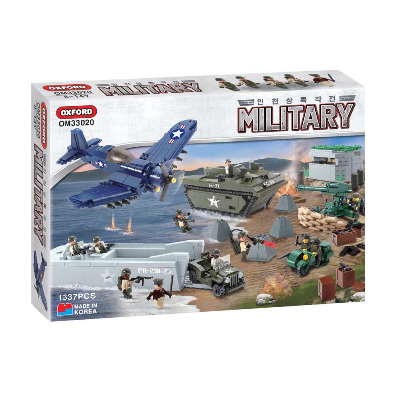 OXFORD OM33020 33020 non Lego HOẠT ĐỘNG HẠ CÁNH INCHON bộ đồ chơi xếp lắp ráp ghép mô hình Military Army 인천상륙작전 Quân Sự Bộ Đội 1337 khối