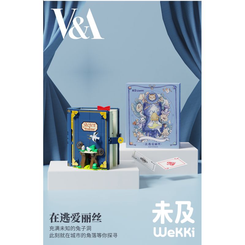 SEMBO 506172 non  ALICE TRÊN ĐƯỜNG CHẠY TRỐN Ở XỨ SỞ THẦN TIÊN bộ đồ chơi xếp lắp ráp ghép mô hình Disney Princess FAIRY TALE BOOK ALICE AT LARGE Công Chúa 655 khối