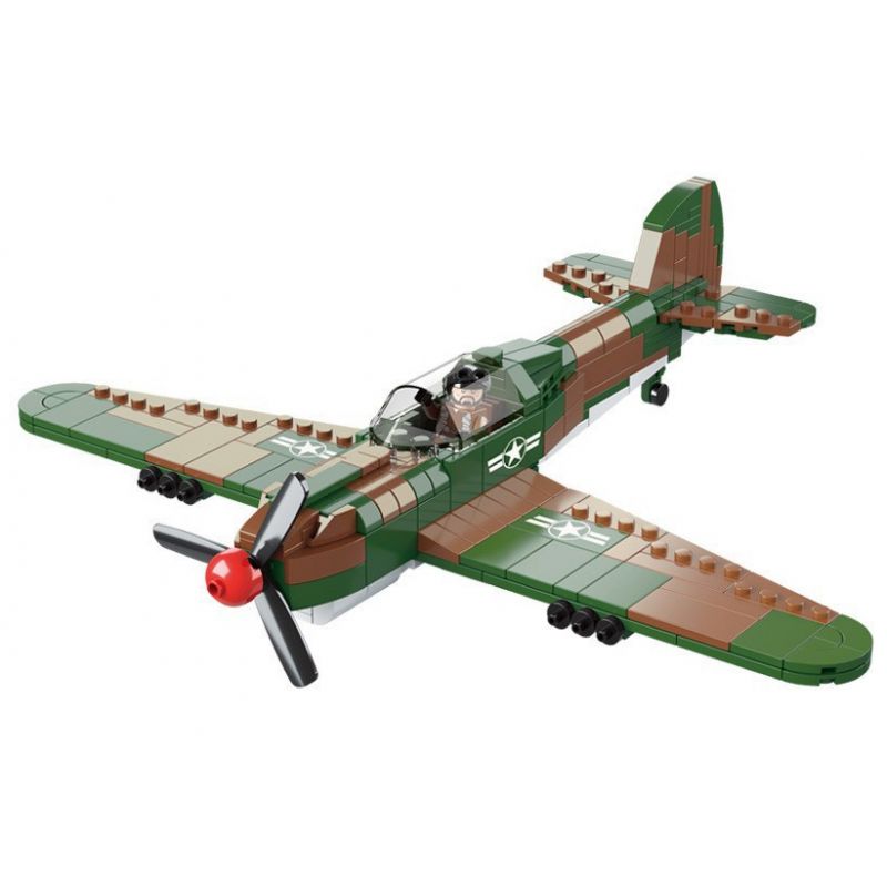 MINGDI 9050 non Lego MÁY BAY CHIẾN ĐẤU P-40 bộ đồ chơi xếp lắp ráp ghép mô hình P-40 FIGHTER 411 khối