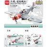 MINGDI 9039 non  MÁY BAY CHIẾN ĐẤU P-51 bộ đồ chơi xếp lắp ráp ghép mô hình P-51 FIGHTER 402 khối