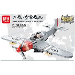 MINGDI 9039 non  MÁY BAY CHIẾN ĐẤU P-51 bộ đồ chơi xếp lắp ráp ghép mô hình P-51 FIGHTER 402 khối