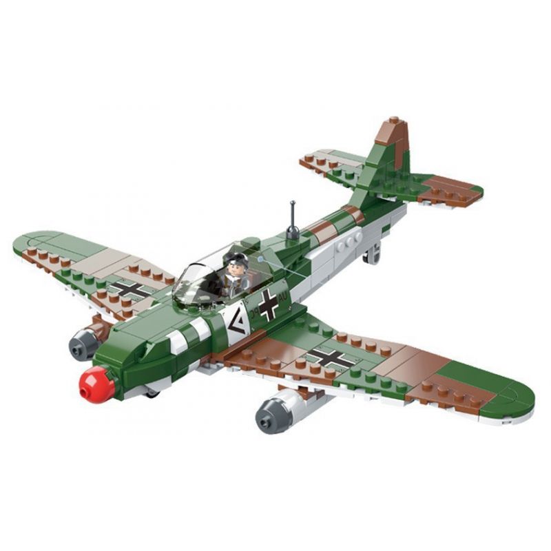 MINGDI 9038 non Lego MÁY BAY CHIẾN ĐẤU ME-262 bộ đồ chơi xếp lắp ráp ghép mô hình ME-262 FIGHTER 427 khối