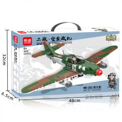MINGDI 9038 non  MÁY BAY CHIẾN ĐẤU ME-262 bộ đồ chơi xếp lắp ráp ghép mô hình ME-262 FIGHTER 427 khối
