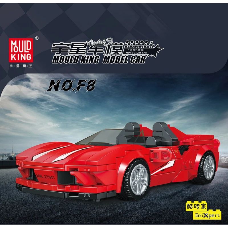 MouldKing 27041 Mould King 27041 non  FERRARI F8 bộ đồ chơi xếp lắp ráp ghép mô hình Speed Champions Racing Cars Đua Xe Công Thức 332 khối
