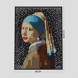 WANGE 5120 non  CÔ GÁI VỚI BÔNG TAI NGỌC TRAI bộ đồ chơi xếp lắp ráp ghép mô hình HET MEISJE MET DE PAREL 3262 khối