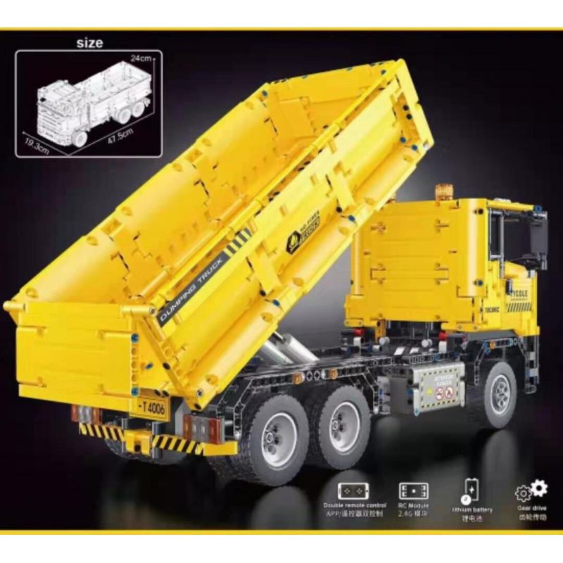 TA GAOLE T4006 4006 non  KỸ THUẬT XE TẢI TỰ ĐỔ bộ đồ chơi xếp lắp ráp ghép mô hình  TECHNOLOGY Kỹ Thuật Công Nghệ Cao Mô Hình Phương Tiện 2531 khối