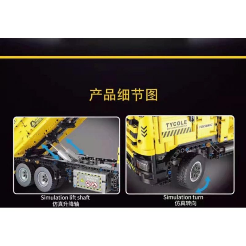 TA GAOLE T4006 4006 non  KỸ THUẬT XE TẢI TỰ ĐỔ bộ đồ chơi xếp lắp ráp ghép mô hình  TECHNOLOGY Kỹ Thuật Công Nghệ Cao Mô Hình Phương Tiện 2531 khối