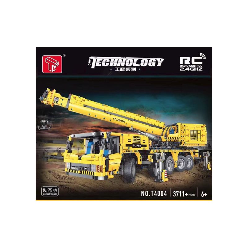 TA GAOLE T4004 4004 non  KỸ THUẬT CẦN CẨU BÁNH LỐP bộ đồ chơi xếp lắp ráp ghép mô hình  TECHNOLOGY Kỹ Thuật Công Nghệ Cao Mô Hình Phương Tiện 3711 khối