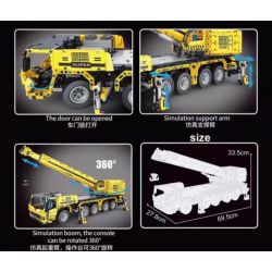 TA GAOLE T4004 4004 non  KỸ THUẬT CẦN CẨU BÁNH LỐP bộ đồ chơi xếp lắp ráp ghép mô hình  TECHNOLOGY Kỹ Thuật Công Nghệ Cao Mô Hình Phương Tiện 3711 khối