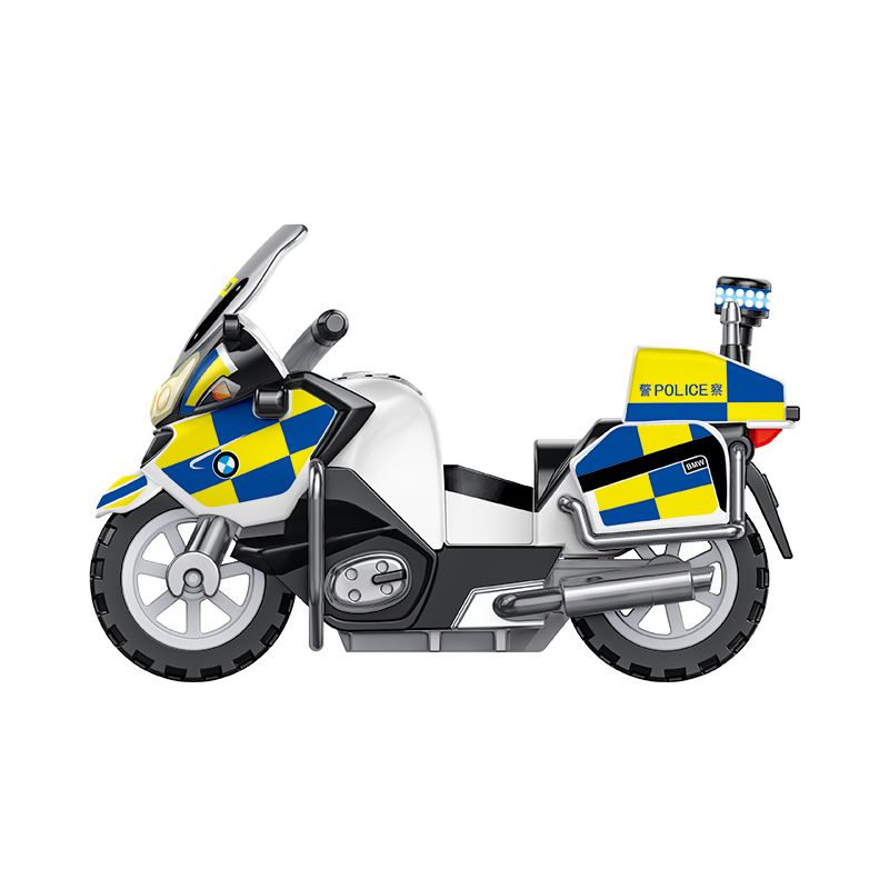 ROYAL TOYS RT40 non Lego CẢNH SÁT XE MÁY bộ đồ chơi xếp lắp ráp ghép mô hình City CITY STORY HONG KONG POLICE MOTORCYCLE R900RT Thành Phố 29 khối