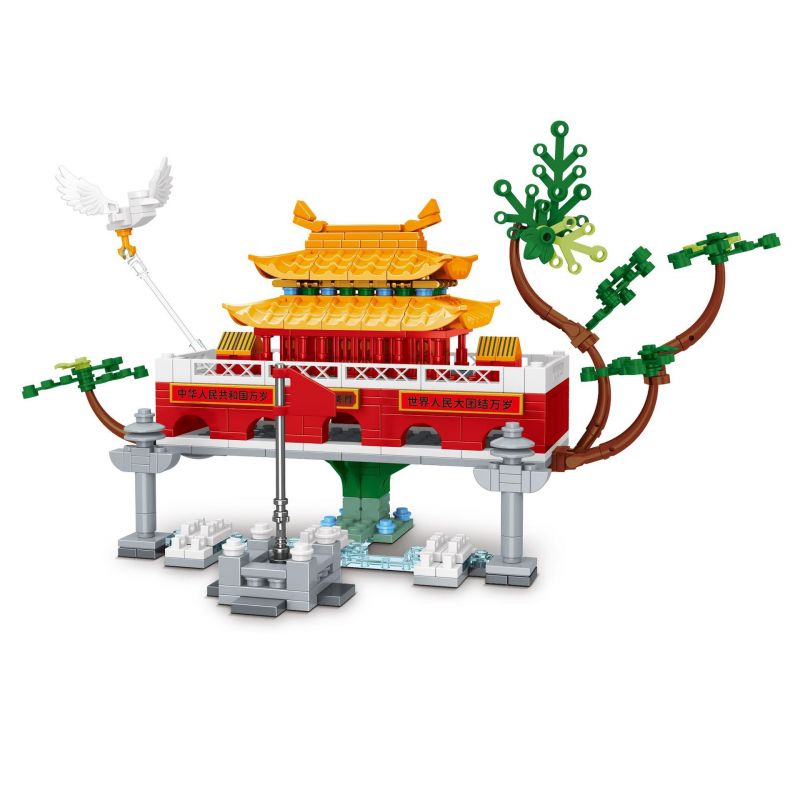MINGDI 58027 non Lego QUẢNG TRƯỜNG THIÊN AN MÔN bộ đồ chơi xếp lắp ráp ghép mô hình Creator Sáng Tạo 501 khối