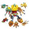 GUDI 60010 non  SẾP ZOMBIE AZURO PHỨC TẠP bộ đồ chơi xếp lắp ráp ghép mô hình Plants Vs Zombies Hoa Quả Nổi Giận 1026 khối
