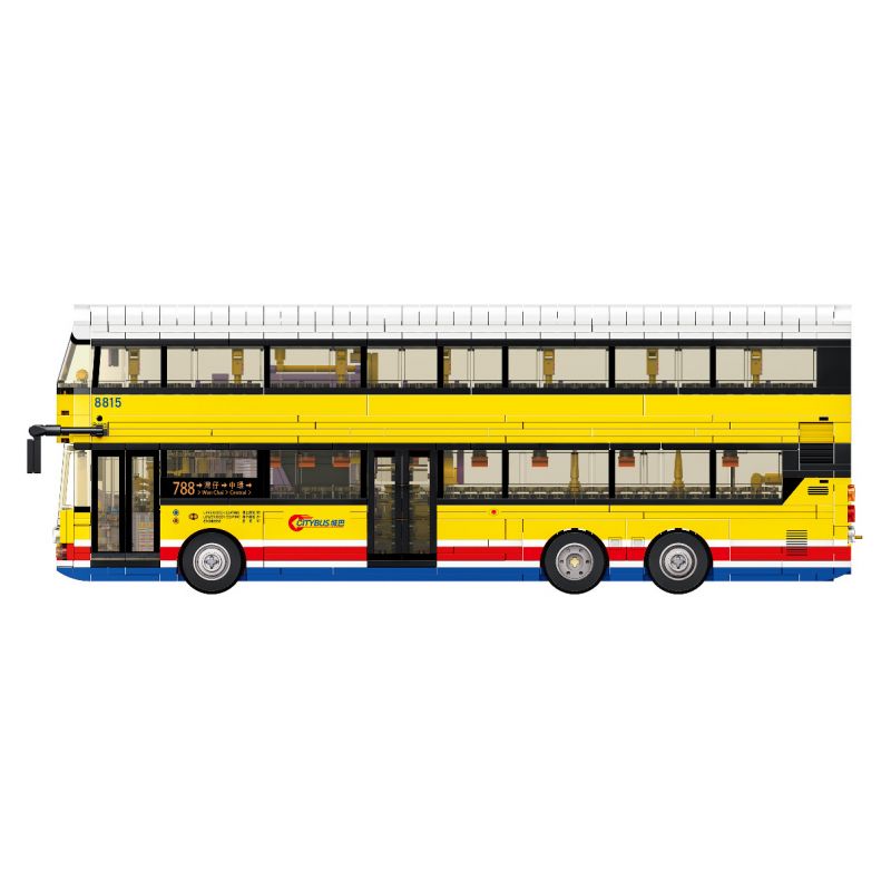 ROYAL TOYS RT39 non Lego XE BUÝT THÀNH PHỐ HỒNG KÔNG REGAL B8L bộ đồ chơi xếp lắp ráp ghép mô hình City CITY STORY CITYBUS VOLVO B8L 1339 khối