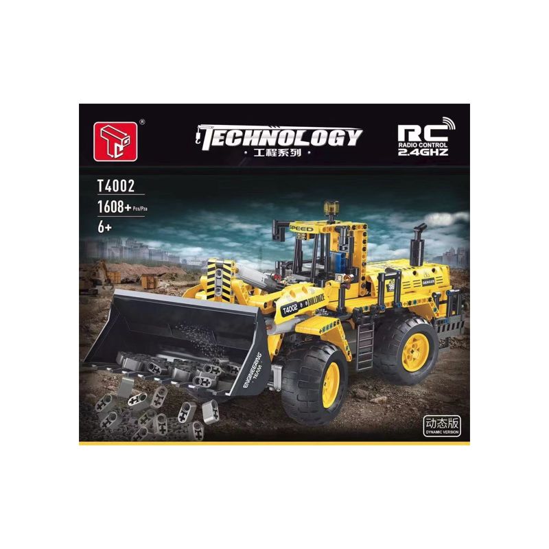 TA GAOLE T4002 4002 non  KỸ THUẬT: FRONT LOADER bộ đồ chơi xếp lắp ráp ghép mô hình  TECHNOLOGY Kỹ Thuật Công Nghệ Cao Mô Hình Phương Tiện 1608 khối
