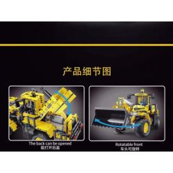 TA GAOLE T4002 4002 non  KỸ THUẬT: FRONT LOADER bộ đồ chơi xếp lắp ráp ghép mô hình  TECHNOLOGY Kỹ Thuật Công Nghệ Cao Mô Hình Phương Tiện 1608 khối