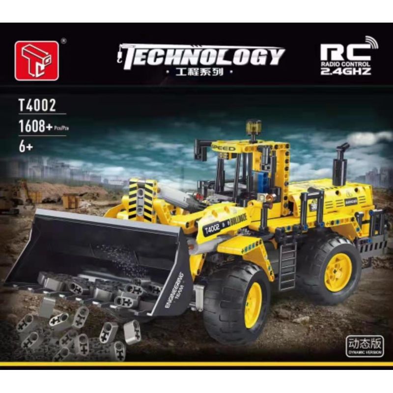 TA GAOLE T4002 4002 non  KỸ THUẬT: FRONT LOADER bộ đồ chơi xếp lắp ráp ghép mô hình  TECHNOLOGY Kỹ Thuật Công Nghệ Cao Mô Hình Phương Tiện 1608 khối