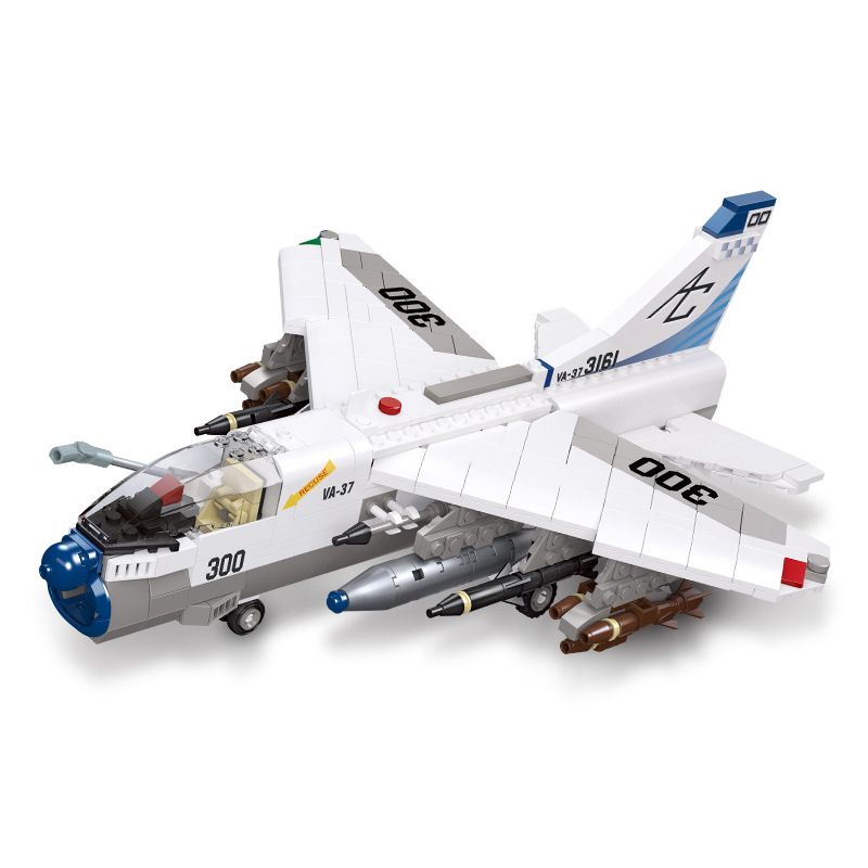 JIESTAR 61044 non Lego MÁY BAY CƯỜNG KÍCH A-7 bộ đồ chơi xếp lắp ráp ghép mô hình Military Army A-7 ATTACK AIRCRAFT Quân Sự Bộ Đội 683 khối