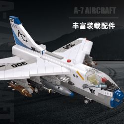 JIESTAR 61044 non  MÁY BAY CƯỜNG KÍCH A-7 bộ đồ chơi xếp lắp ráp ghép mô hình Military Army A-7 ATTACK AIRCRAFT Quân Sự Bộ Đội 683 khối
