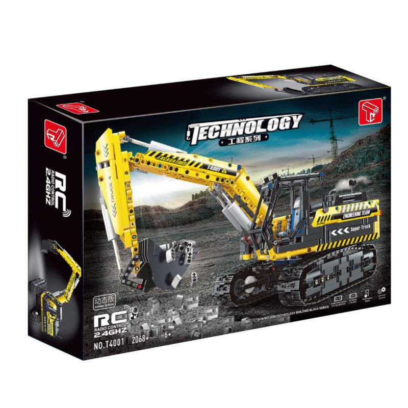 TA GAOLE T4001 4001 non Lego KỸ THUẬT: MÁY XÚC bộ đồ chơi xếp lắp ráp ghép mô hình Technic TECHNOLOGY Kỹ Thuật Công Nghệ Cao Mô Hình Phương Tiện 2068 khối