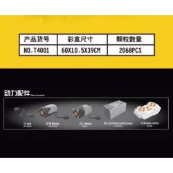 TA GAOLE T4001 4001 non  KỸ THUẬT: MÁY XÚC bộ đồ chơi xếp lắp ráp ghép mô hình  TECHNOLOGY Kỹ Thuật Công Nghệ Cao Mô Hình Phương Tiện 2068 khối