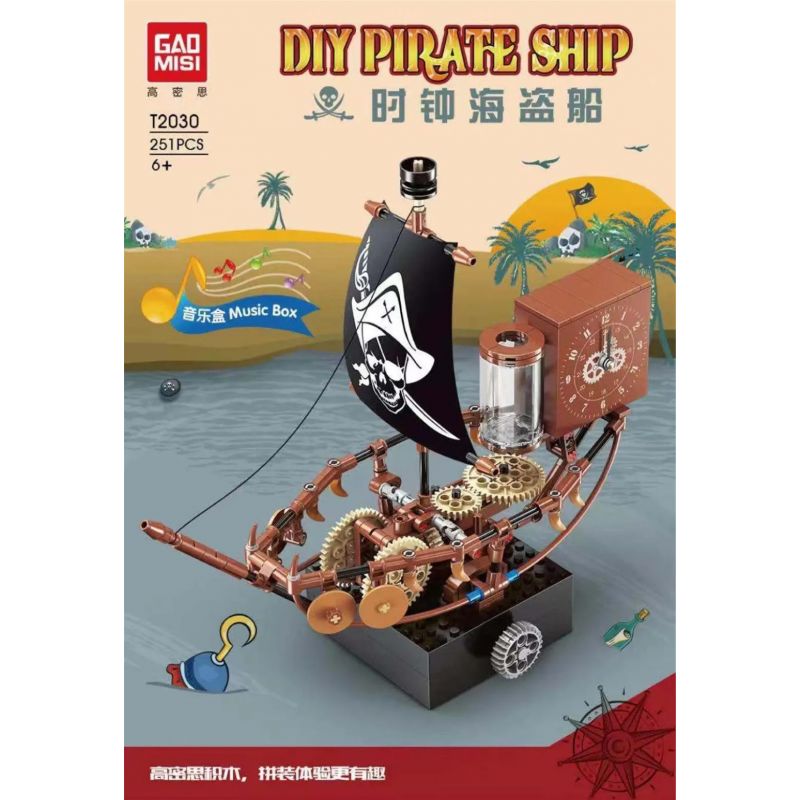 GAOMISI T2030 2030 non  HỘP NHẠC: CLOCK CORSAIR bộ đồ chơi xếp lắp ráp ghép mô hình Creator MUSIC BOX Sáng Tạo 251 khối