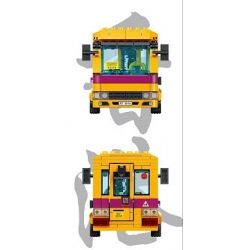 ROYAL TOYS RT36 non  XE BUÝT TRƯỜNG HỌC HỒNG KÔNG bộ đồ chơi xếp lắp ráp ghép mô hình City CITY STORY HONG KONG SCHOOL BUS Thành Phố 460 khối