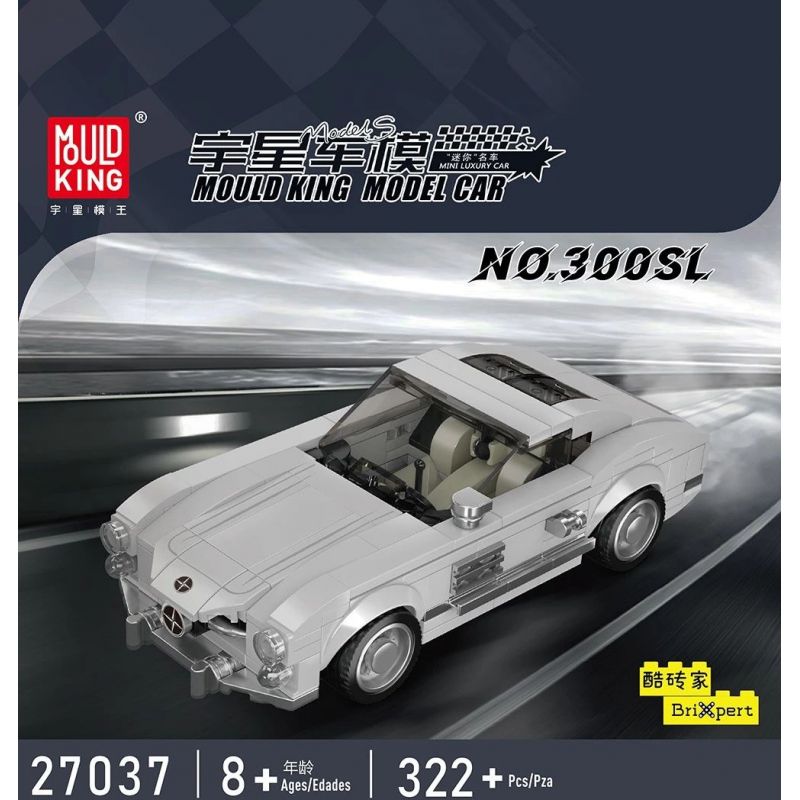 MouldKing 27037 Mould King 27037 non  MERCEDES-BENZ 300SL bộ đồ chơi xếp lắp ráp ghép mô hình Speed Champions Racing Cars Đua Xe Công Thức 322 khối