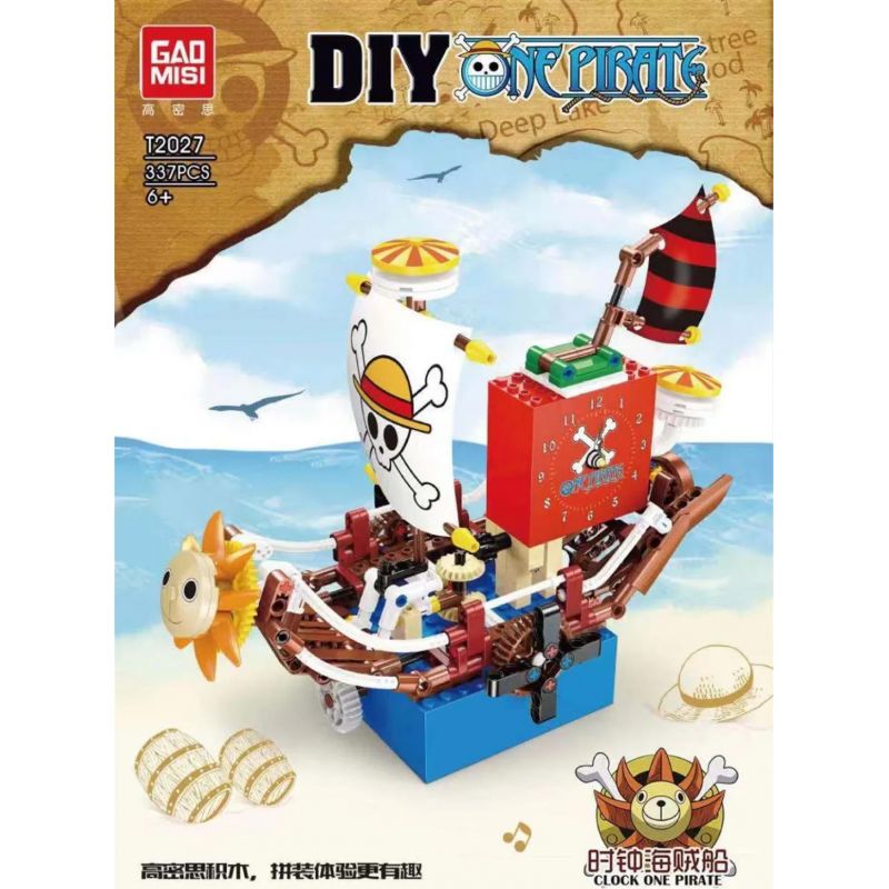 GAOMISI T2027 2027 non  HỘP NHẠC CƯỚP BIỂN ĐỒNG HỒ bộ đồ chơi xếp lắp ráp ghép mô hình Creator MUSIC BOX Sáng Tạo 337 khối