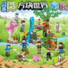 ZHEGAO 981002 non  THẾ GIỚI KHỐI LẬP PHƯƠNG VƯỜN RỪNG PHA LÊ 8 MÔ HÌNH MỎ NGỰA RAU LÍNH CANH CÂY KHỔNG LỒ THÁC CỐI XAY GIÓ VÁ bộ đồ chơi xếp lắp ráp ghép mô hình Minecraft Game Xây Dựng