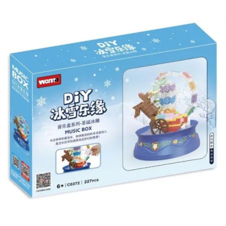 WOMA C0372 0372 non  HỘP NHẠC ĐIÊU KHẮC BĂNG GIÁNG SINH bộ đồ chơi xếp lắp ráp ghép mô hình 227 khối