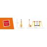 ROYAL TOYS RT31 non  CHƠI XÍCH ĐU bộ đồ chơi xếp lắp ráp ghép mô hình City CITY STORY PLAYGROUND SWING Thành Phố 87 khối