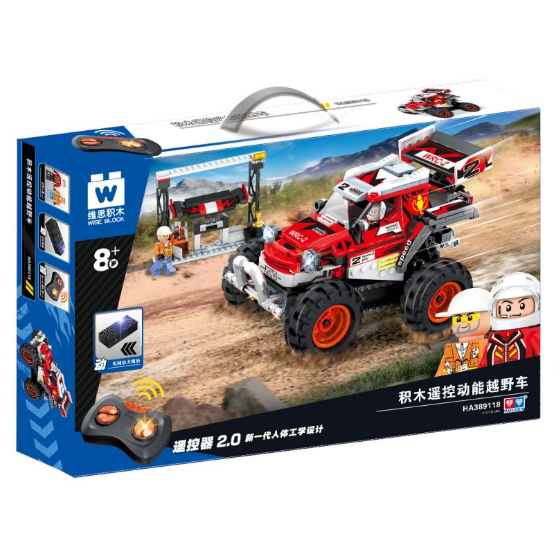 WISE BLOCK HA389118 389118 non Lego ĐIỀU KHIỂN TỪ XA XE OFF-ROAD bộ đồ chơi xếp lắp ráp ghép mô hình Racers Đua Tốc Độ
