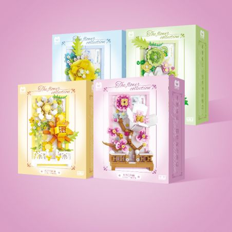 WISE BLOCK HA383021 383021 non  TRANH HOA 3D bộ đồ chơi xếp lắp ráp ghép mô hình Creator Sáng Tạo