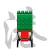 ROYAL TOYS RT28 non  XE KÉO bộ đồ chơi xếp lắp ráp ghép mô hình City CITY STORY RICKSHAW Thành Phố 47 khối