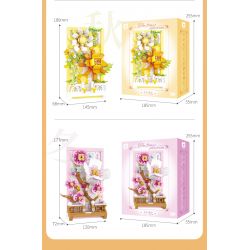 WISE BLOCK HA383021 383021 non  TRANH HOA 3D bộ đồ chơi xếp lắp ráp ghép mô hình Creator Sáng Tạo