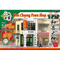 ROYAL TOYS RT27 non  CÚ HÍCH LỚN WACHANG bộ đồ chơi xếp lắp ráp ghép mô hình City CITY STORY WOO CHEONG PAWN SHOP Thành Phố 584 khối