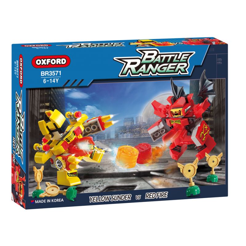 OXFORD BR3571 3571 non Lego ÁO GIÁP VÀNG VS LỬA ĐỎ bộ đồ chơi xếp lắp ráp ghép mô hình BATTLE RANGER YELLOWSUNDER VS REDFIRE