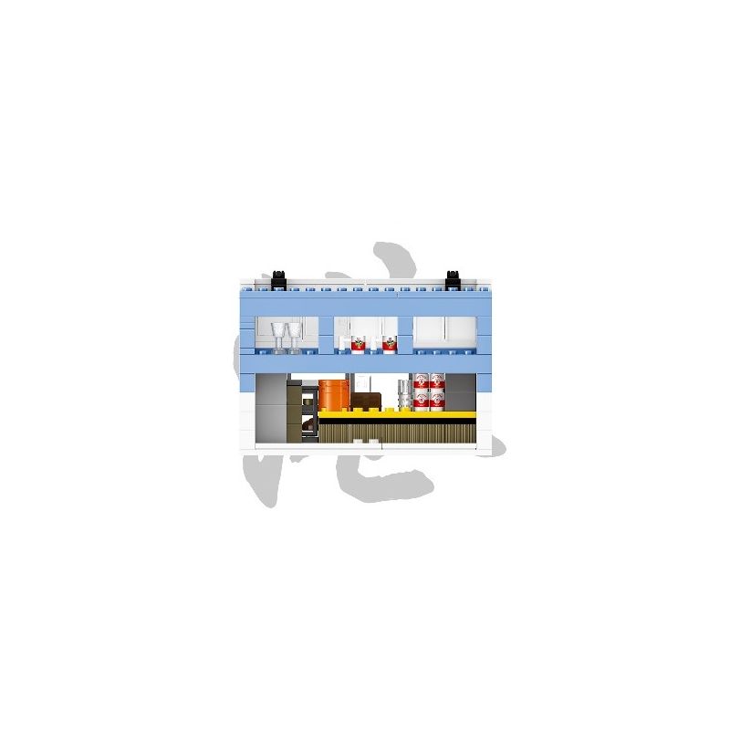 ROYAL TOYS RT26 non  PHÒNG BĂNG CỬU LONG bộ đồ chơi xếp lắp ráp ghép mô hình City CITY STORY KOWLOON RESTAURANT Thành Phố 381 khối