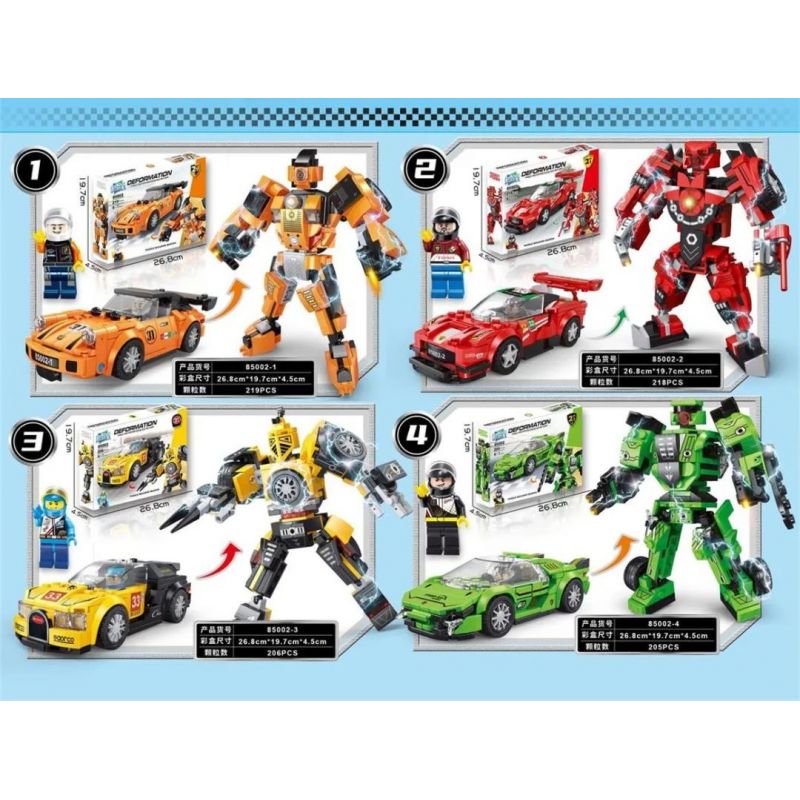 JI ZHIXING 85002 non  ÁO GIÁP MÁT MẺ bộ đồ chơi xếp lắp ráp ghép mô hình Speed Champions Racing Cars Đua Xe Công Thức