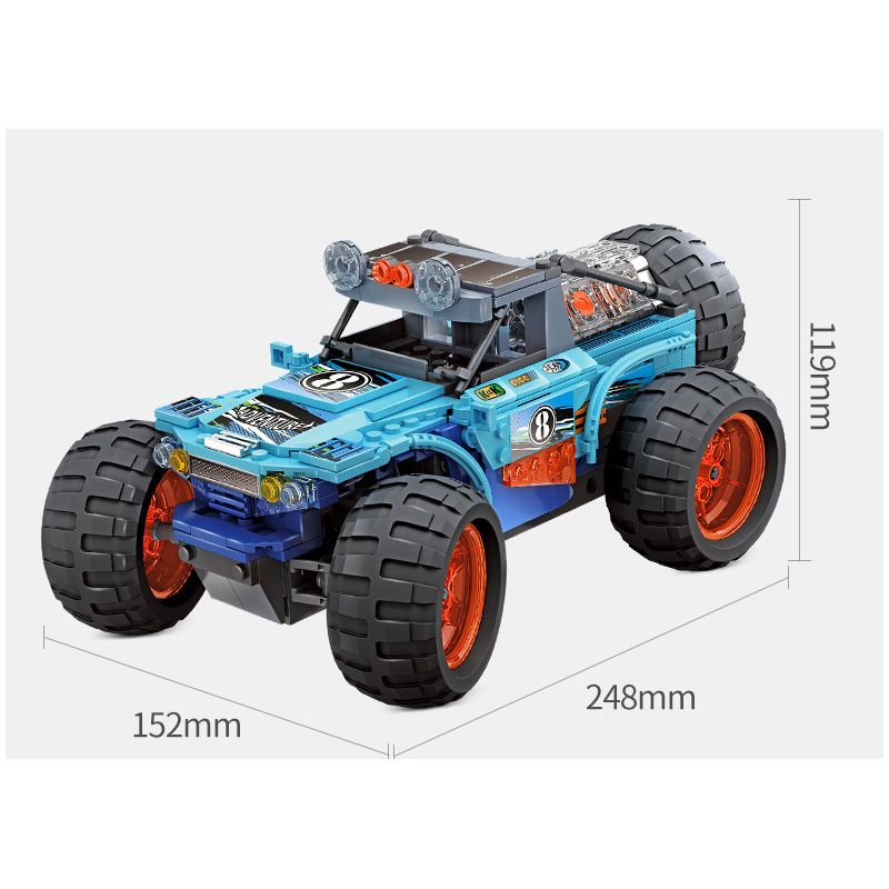 WISE BLOCK HA389901 389901 non  ĐIỀU KHIỂN TỪ XA XE OFF-ROAD bộ đồ chơi xếp lắp ráp ghép mô hình Racers Đua Tốc Độ 432 khối