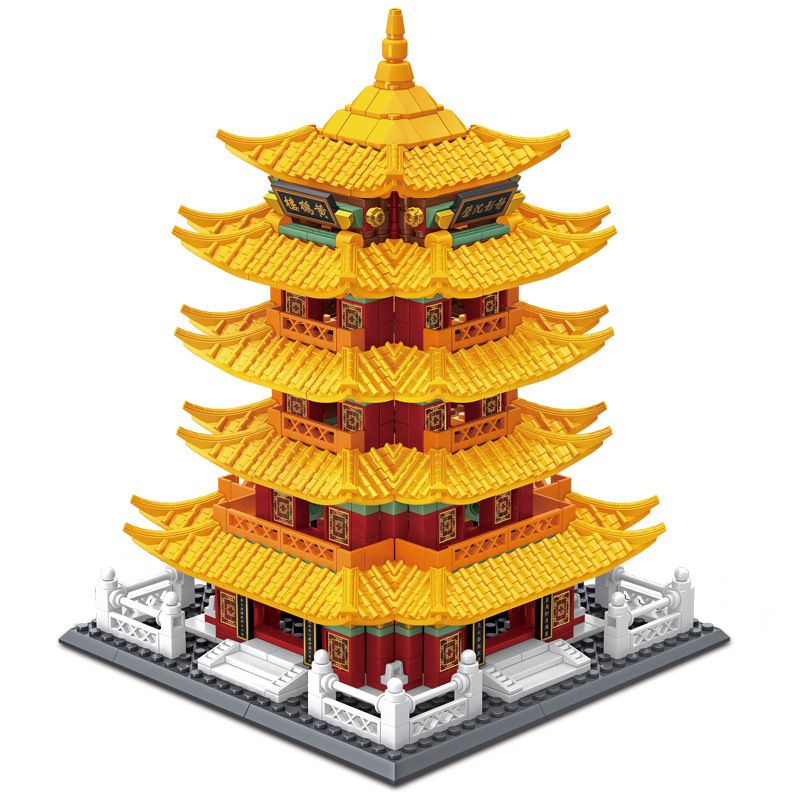 LEYI 93001 non Lego HOÀNG HẠC THÁP bộ đồ chơi xếp lắp ráp ghép mô hình Buildings 1356 khối