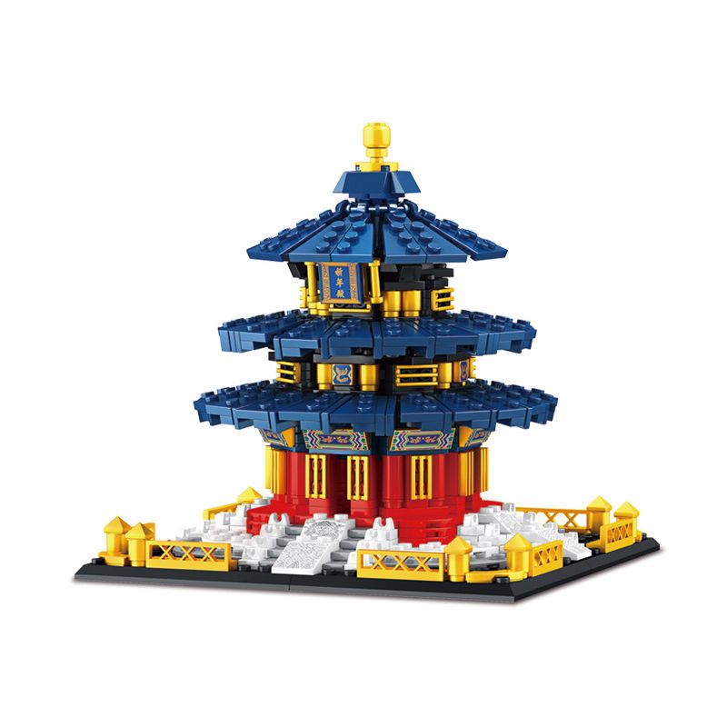 LEYI 81022 non Lego ĐỀN THỜ CỦA TRỜI bộ đồ chơi xếp lắp ráp ghép mô hình Buildings 886 khối