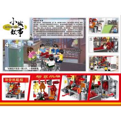 ROYAL TOYS RT20 non  GIAN HÀNG THỊT NƯỚNG bộ đồ chơi xếp lắp ráp ghép mô hình City CITY STORY SIUMEI SHOP Thành Phố 175 khối