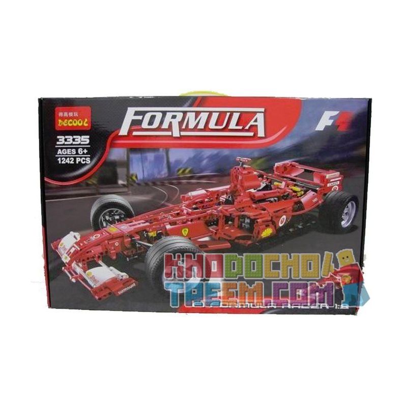 NOT Lego RACERS 8674 Ferrari F1 Racer 1 8 Ferrari F1 Car 1 8 , Bela Lari 9604 DECOOL JiSi BrickCool 3335 Xếp hình Xe đua Công Thức 1 Tỉ Lệ 1 8 1246 khối